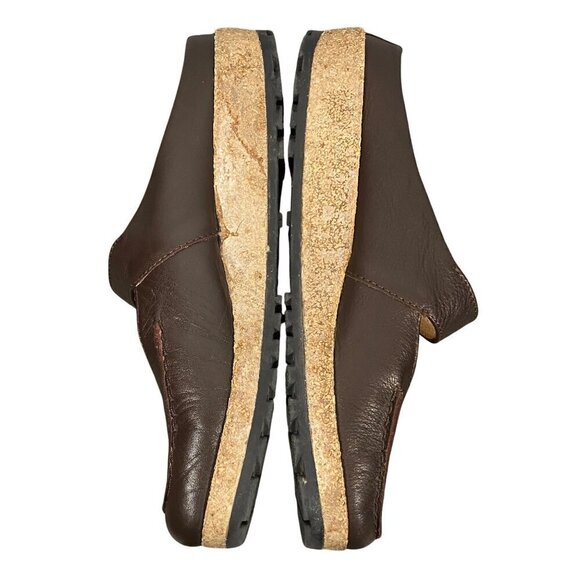 Haflinger mary Jane slip on clog shoes brown leather women’s 37 minimalist - Picture 10 of 14